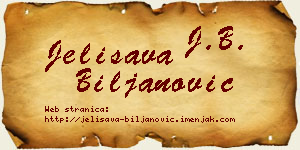 Jelisava Biljanović vizit kartica